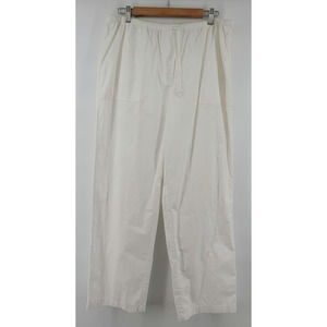 L.L. Bean Straight Leg Pants Large Inseam 28 White